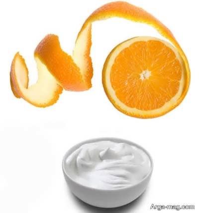ماسک پودر پوست پرتقال و ماست