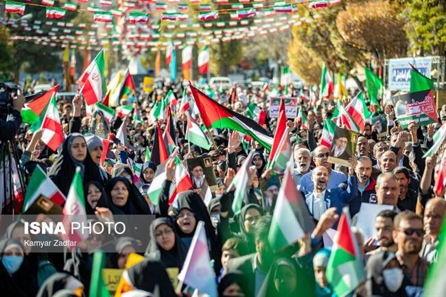 راهپیمایی مردم سراسر کشور در حمایت از کودکان و زنان مظلوم غزه