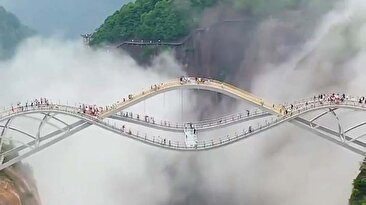یکی از زیباترین پل‌های جهان را ببینید/ تصوری از بهشت که به واقعیت تبدیل شده‌است (فیلم)