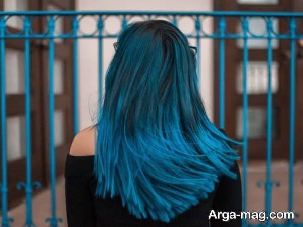 انواع رنگ موی آبی