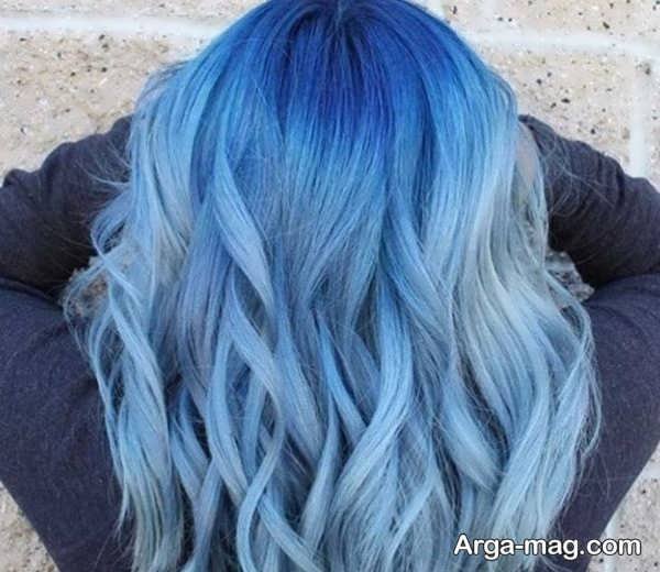 رنگ مو آبی زیبا