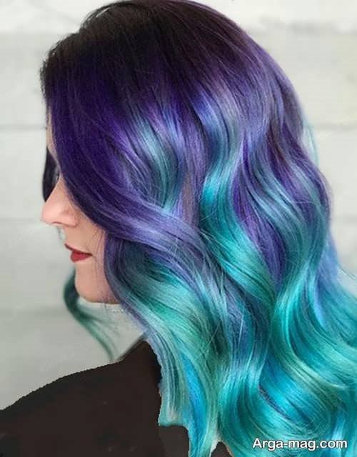 رنگ موی آبی دخترانه بسیار زیبا