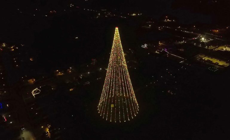 بزرگترین درخت کریسمس سال 2023 جهان در آمریکا رونمایی شد