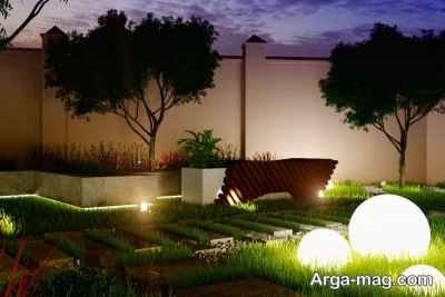 تزیین باغچه با نور