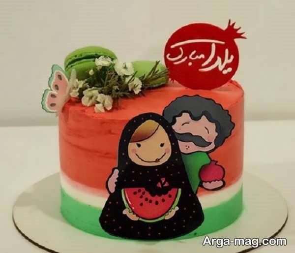 متفاوت ترین تزیین کیک برای شب یلدا