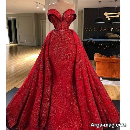 مدل لباس شب پوشیده و قرمز 