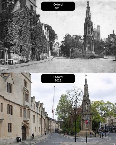 آکسفورد در دهه 1800 و اکنون
