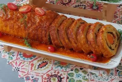 طرز تهیه رولت مرغ مجلسی با طعم عالی