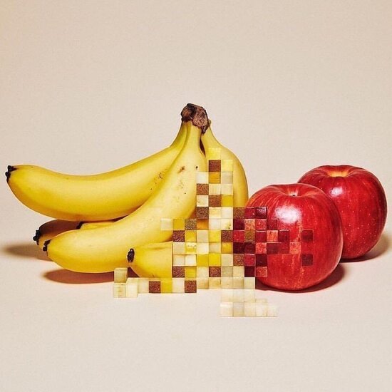 هنرنمایی پیکسلی با خوراکی های رنگی