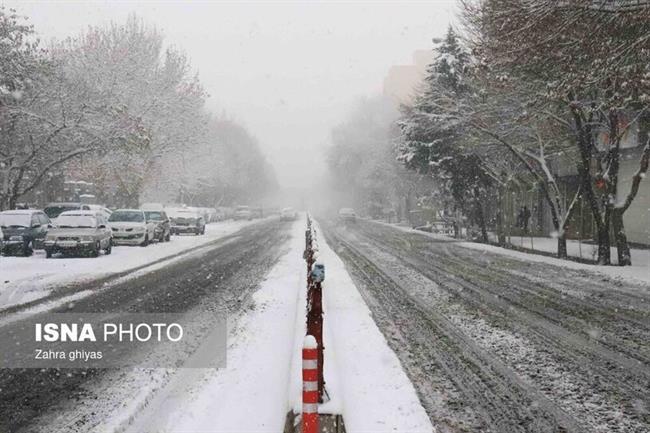 بارش سنگین برف در تبریز