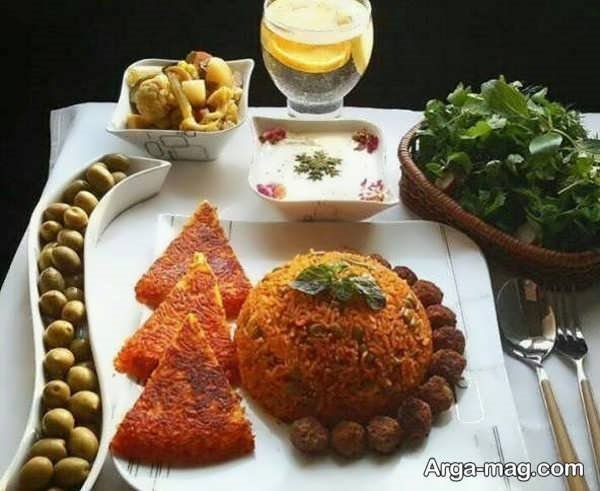 مدل های شیک دیزاین غذای ایرانی 1403