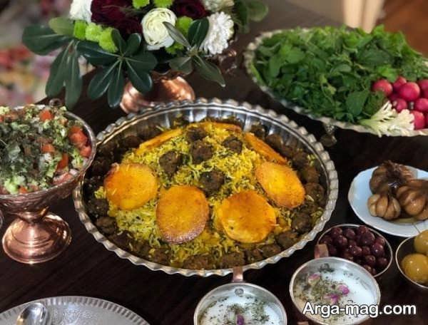 انواع تزیین غذای ایرانی 1403