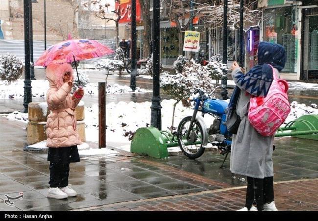 بارش برف در زنجان