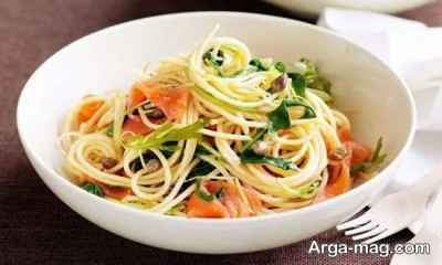 طرز تهیه اسپاگتی سالمون لذیذ و خوش طعم