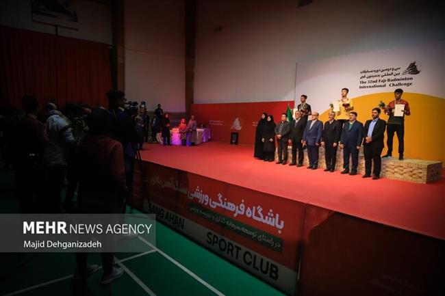 اختتامیه رقابت‌های بین‌المللی بدمینتون فجر در یزد