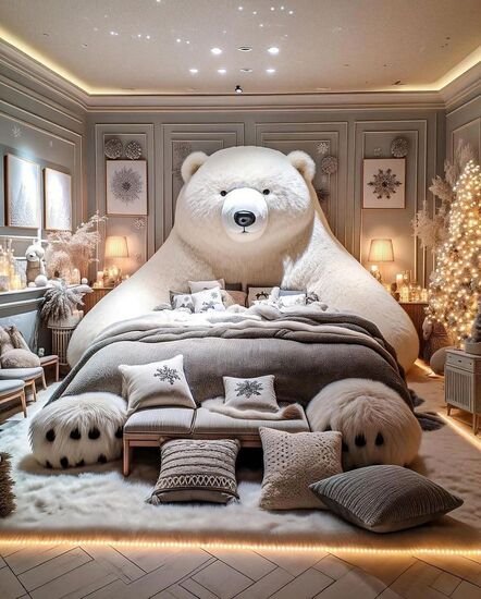 کدام یک از این اتاق‌های با تم خرس قطبی مورد علاقه شماست؟