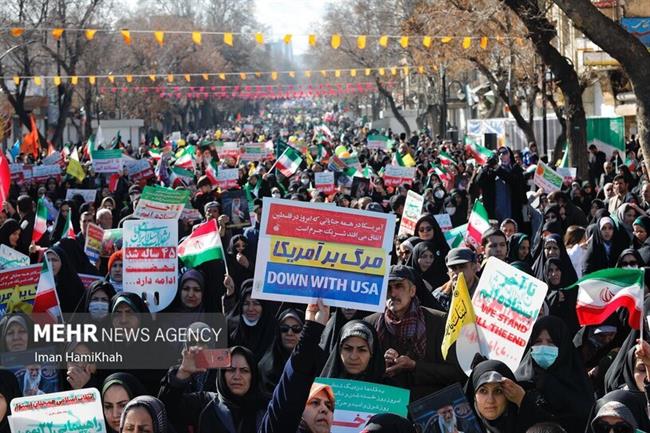 راهپیمایی 22 بهمن در همدان