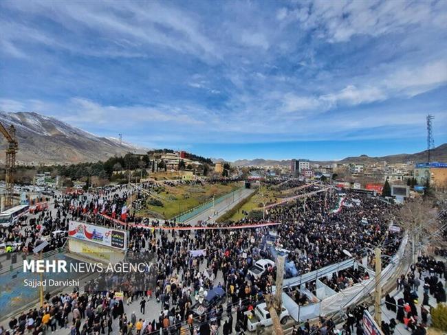 راهپیمایی 22 بهمن در خرم آباد