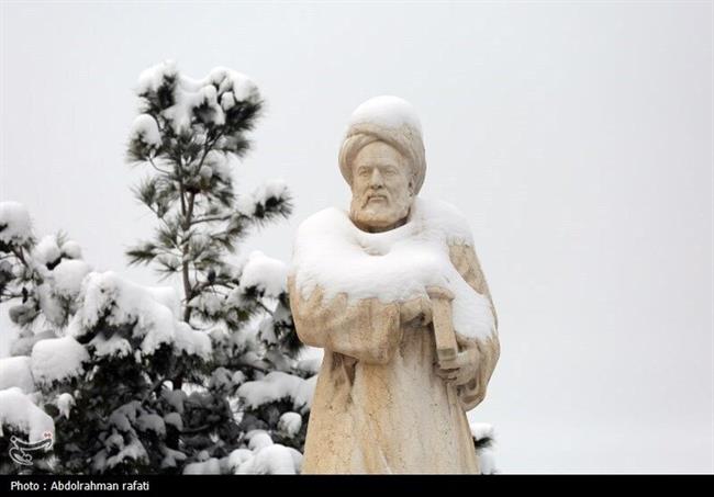 بارش برف در همدان