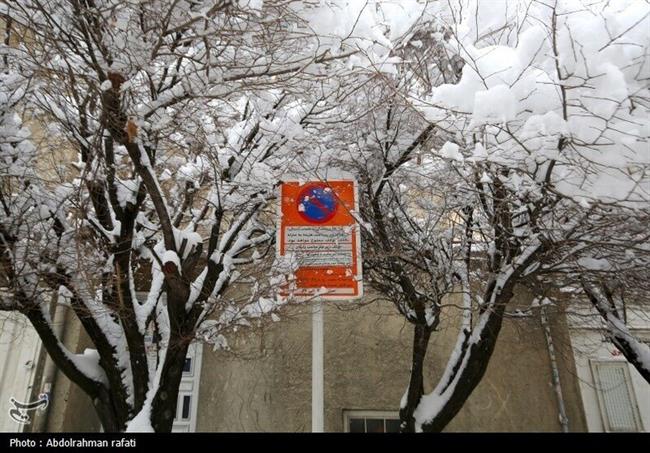 بارش برف در همدان