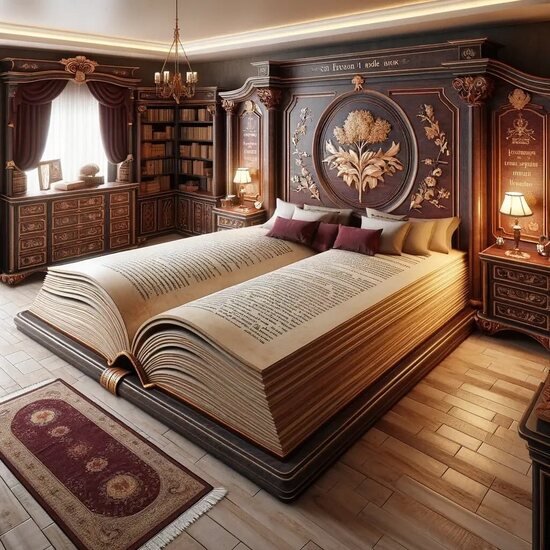 وقتی تختخواب و اتاق خوابت الهام گرفته از کتاب و کتابخانه باشه!