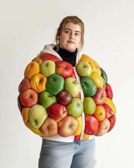 ژاکت و لباس هایی با الهام از شکل طبیعی میوه های آبدار رنگارنگ