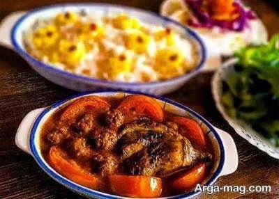 مشته بادمجان شیرازی لذیذ