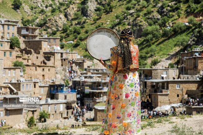  مراسم هزار دف در روستای گردشگری پالنگان کردستان