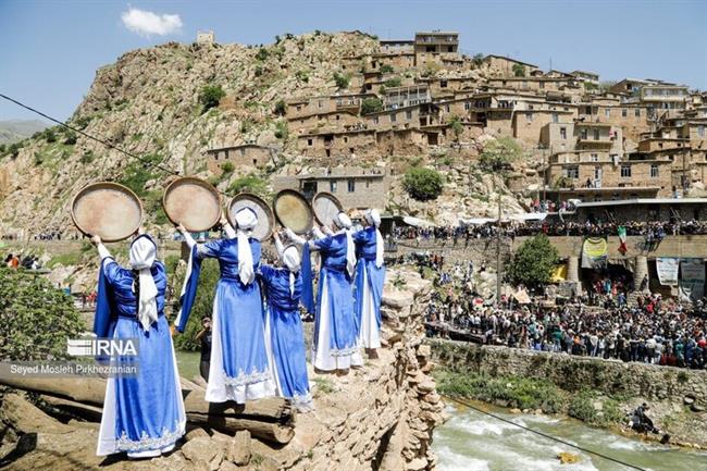  مراسم هزار دف در روستای گردشگری پالنگان کردستان