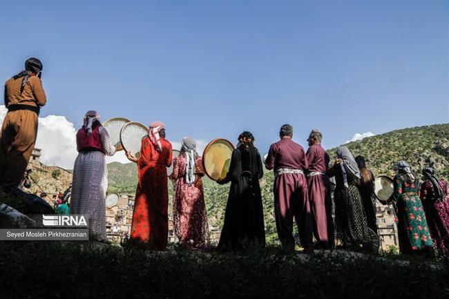  مراسم هزار دف در روستای گردشگری پالنگان کردستان