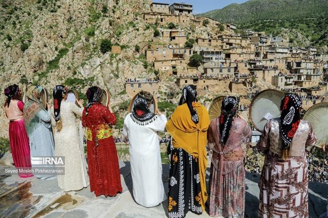  مراسم هزار دف در روستای گردشگری پالنگان کردستان