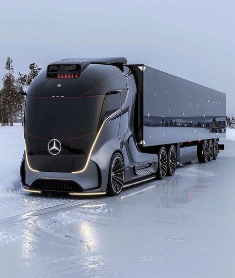 مرسدس-بنز از کامیون‌های نیمه‌سنگین نسل بعدی خود با هوش مصنوعی رونمایی کرد