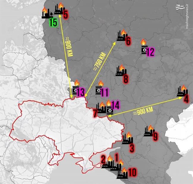 نگاهی به حملات پهپادی اوکراین به پالایشگاه‌های نفتی روسیه/ چرا آمریکا با حمله به خاک اصلی روسیه مخالف است؟ +نقشه و تصاویر