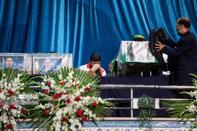 وداع با پیکرهای مطهر شهدای خدمت در مصلای امام خمینی (ره) تهران