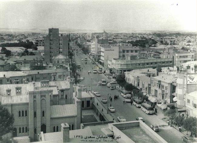 تهران قدیم ؛ خیابان سعدی تهران 68 سال قبل این شکلی بود/ عکس