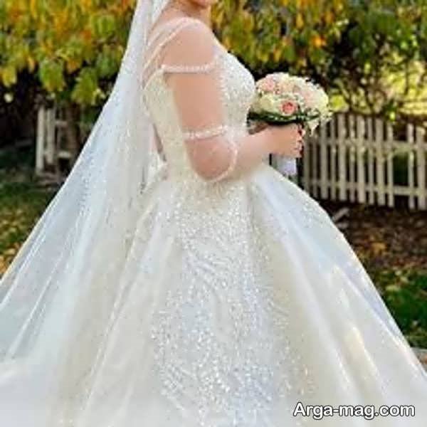 مدل خاص پیراهن عروس مرواریدی