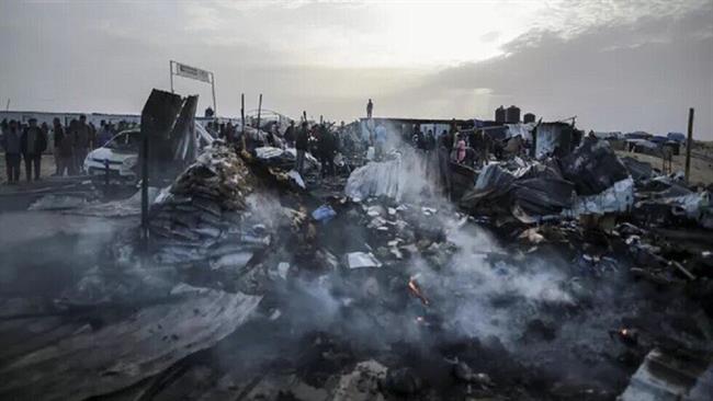 حمله اسرائیل به چادرهای آوارگان فلسطینی در رفح غزه