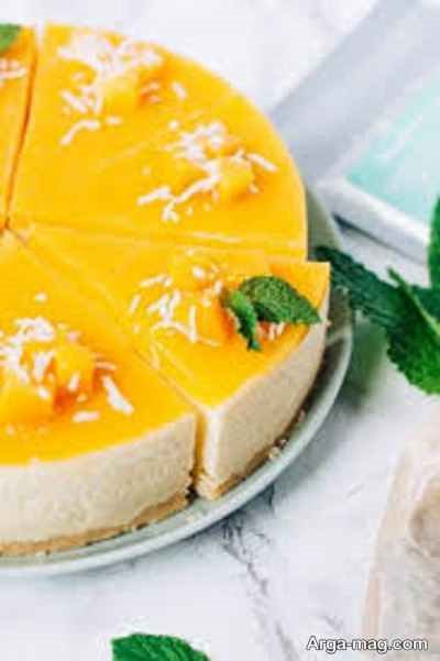 طرز تهیه چیز کیک انبه