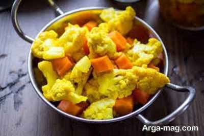 طرز تهیه ترشی مخلوط زرد با طعم معرکه