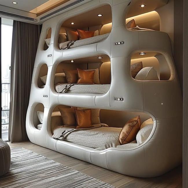 ایده‌های خلاقانه برای تختخواب‌های چند طبقه در خانه‌های کم‌متراژ