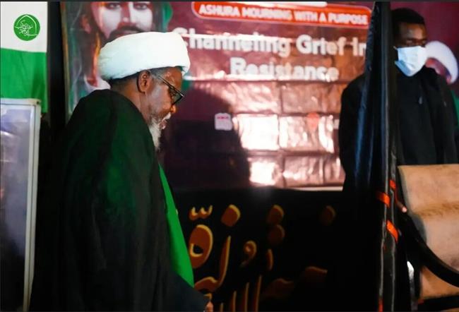 تصاویری ویژه از حضور شیخ ابراهیم زکزاکی در مجلس عزاداری دهه اول محرم