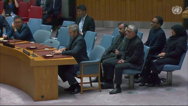 علی باقری سرپرست وزارت خارجه ایران در نشست شورای امنیت سازمان ملل متحد در نیویورک