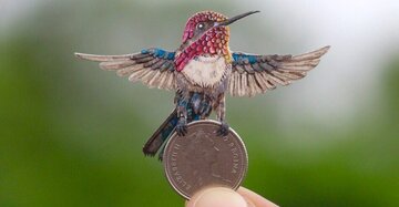 عکس ؛ کوچک‌ترین پرنده جهان