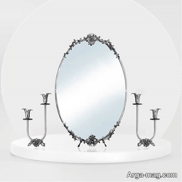 ایده هایی عروس پسند از مدل آینه شمعدان نقره