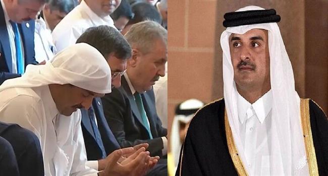 پوشش متفاوت امیر قطر در مراسم تشییع هنیه سوژه شد+ عکس