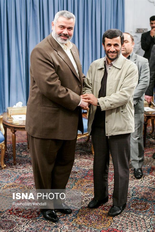 تصاویری از تیپ متفاوت محمود احمدی نژاد در دیدار با اسماعیل هنیه