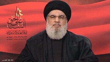 تصویری از برگزاری مراسم دعا برای سلامتی سید حسن نصرالله در حرم حضرت معصومه(س)