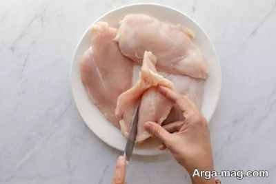 طرز تهیه سینه مرغ شکم پر