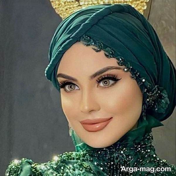 میکاپ منحصر به فرد با کلاه حجاب