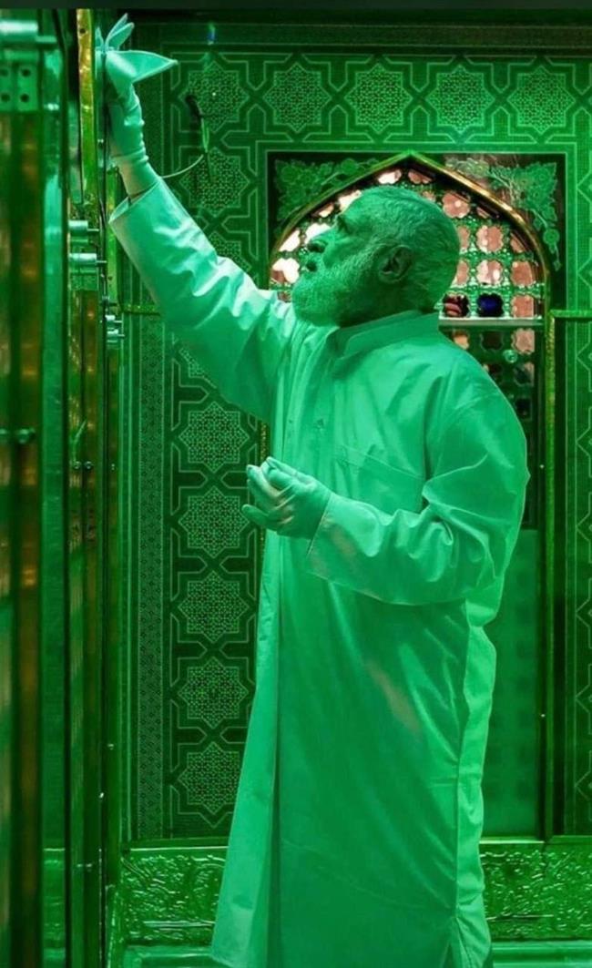 عکس ؛ دبیرکل جدید حزب الله لبنان در حرم امام رضا (ع)